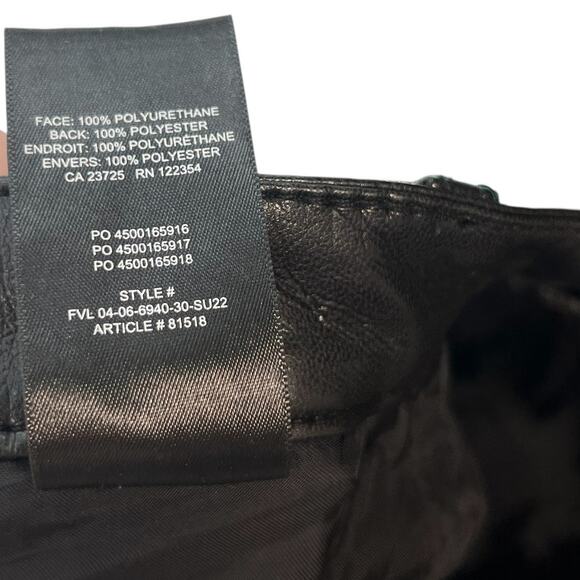 Aritzia Wilfred The Melina Pant Faux Vegan Leather High Waist Black Size 0 - Picture 13 of 13